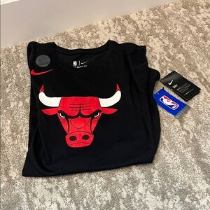 Nike Mens  Black and Red Bulls Tee